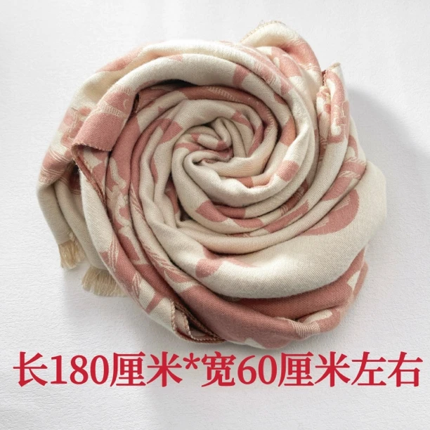 木木（RZ1386）180厘米*60厘米左右 皮粉尖花圆花围巾