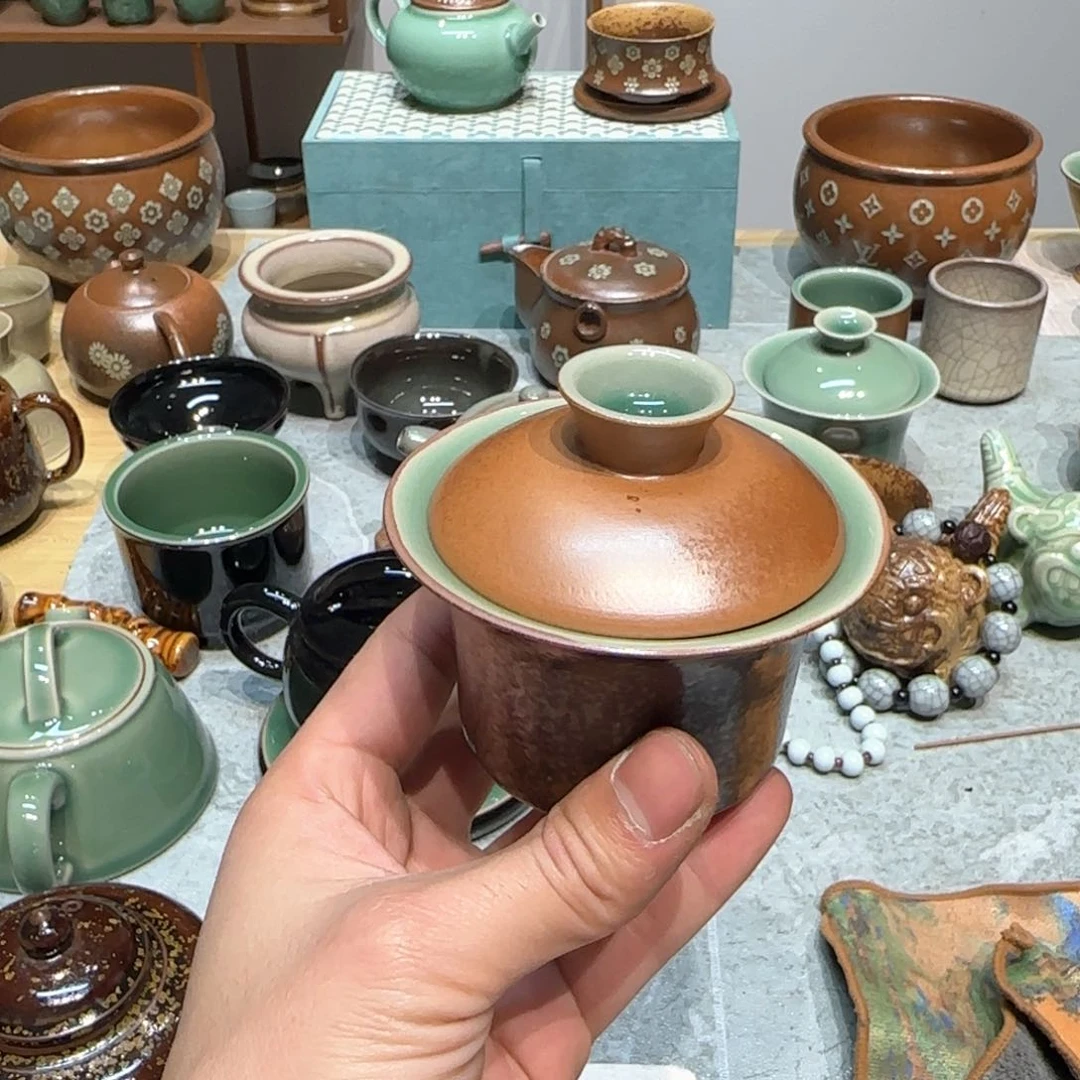 小金茶具青瓷茶器