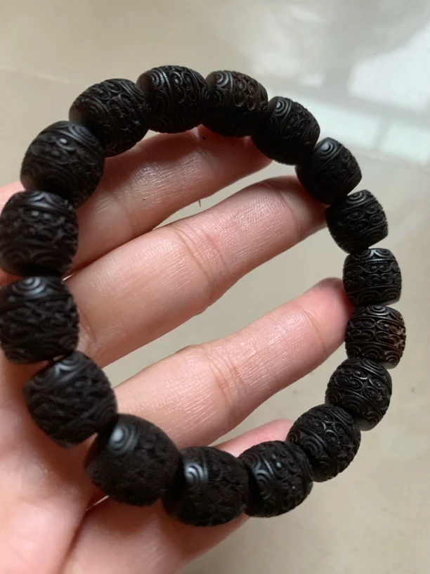 雕刻云纹佛珠手串直切【121212】香