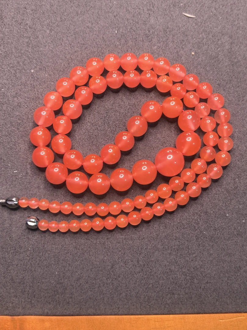 女士南红美丽妈妈链项链