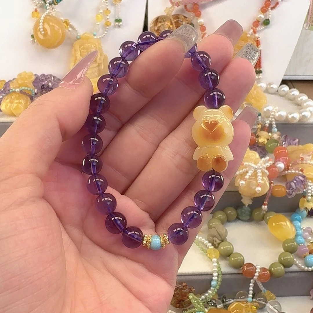 琥珀未镶嵌手链琥珀