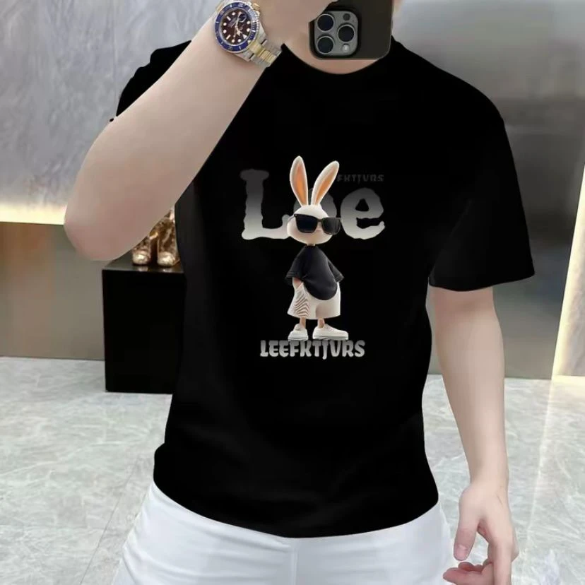 潮牌2025夏季爆款男女同款短袖T恤休闲百搭轻奢高档体恤百搭上衣