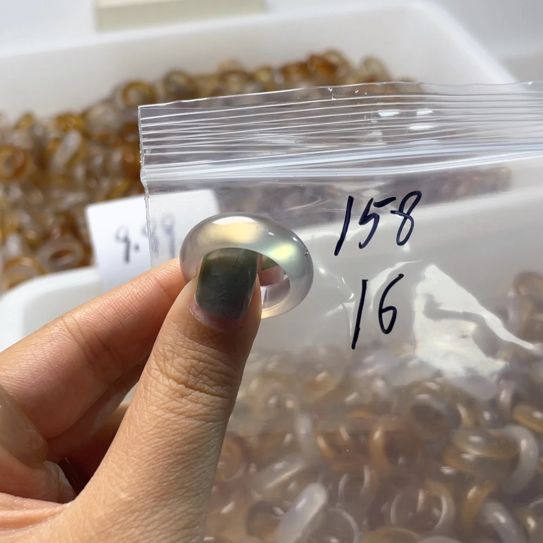 玛瑙/玉髓戒指合金158