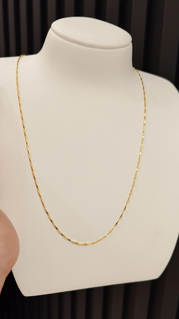 链子925银 【Qarlighach】Altun yalatkan银镀金链子时尚金色素款