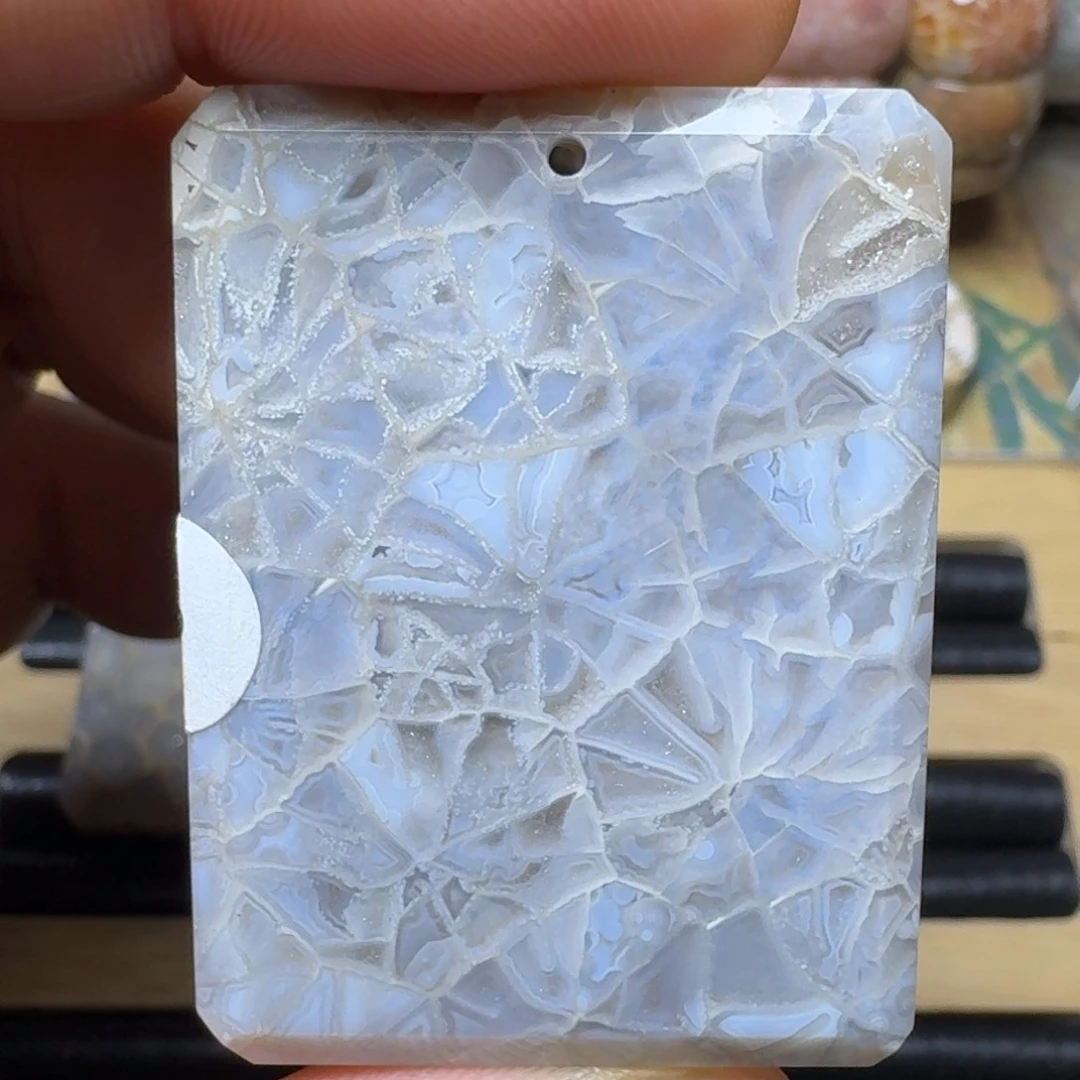 硅化玉纯天然有机玉石保真色未镶嵌蓝 万花筒