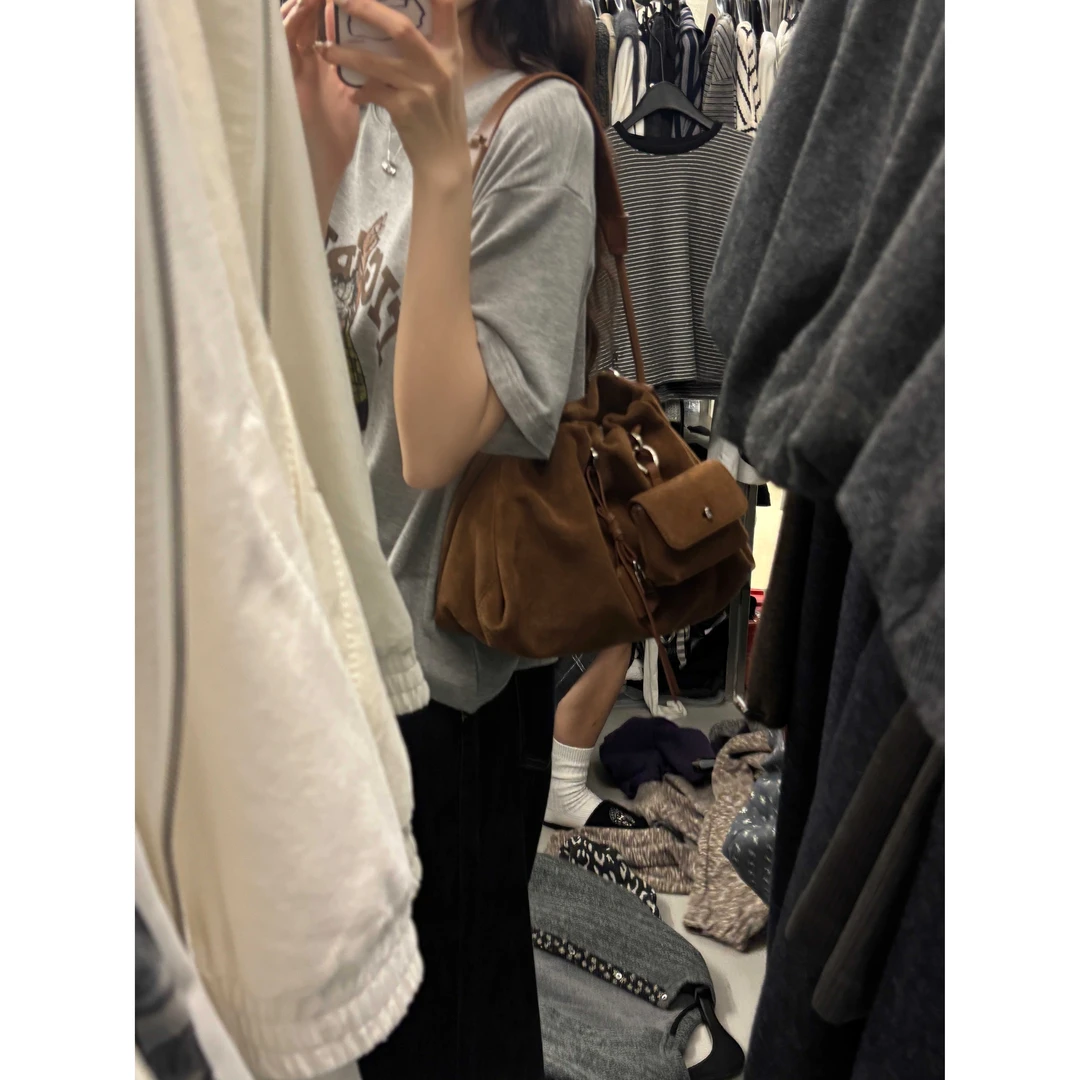 J-9929#【真真】韩系百搭单肩福袋托特包(长28宽11高22)