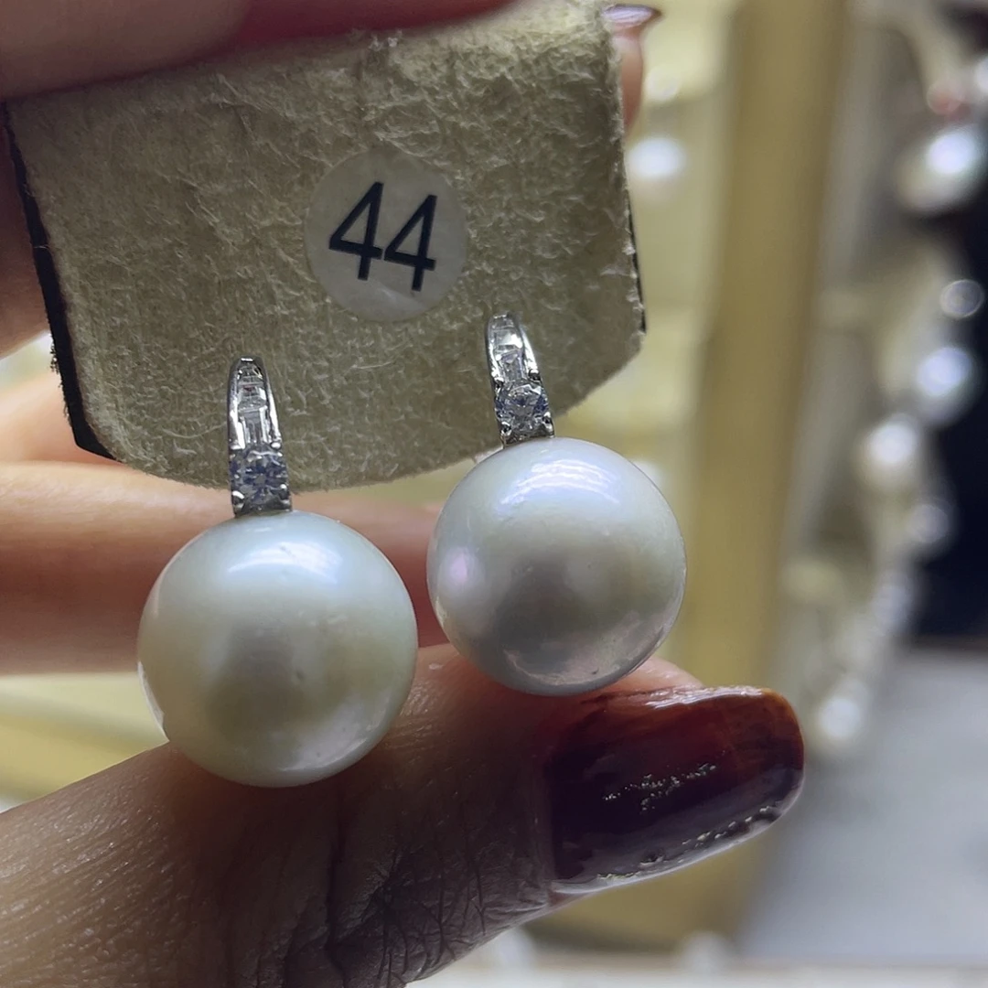 耳饰淡水珍珠银S925镶嵌