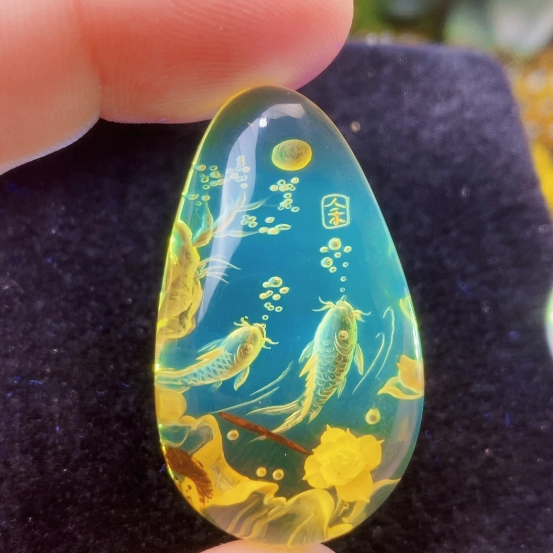 【闪购商品】琥珀（花珀）吊坠(不含链)未镶嵌