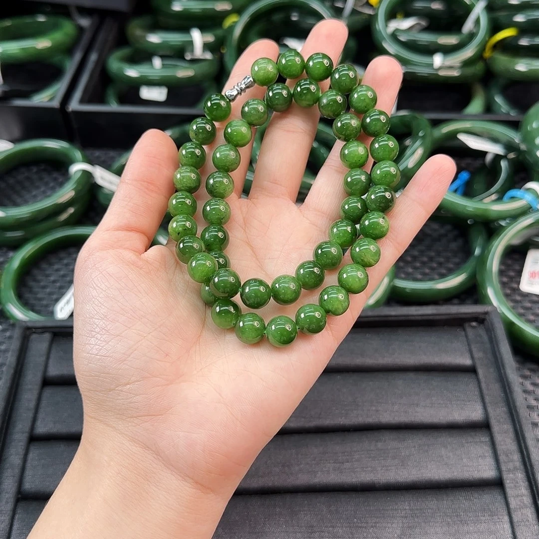 和田玉未镶嵌颈饰碧玉妈妈链卡10