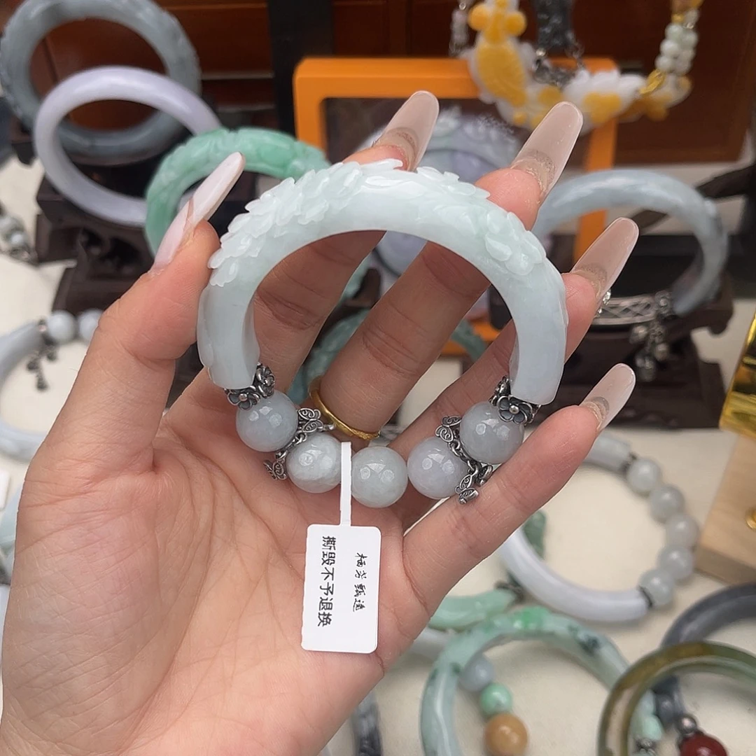 *****翡翠未镶嵌手链手镯