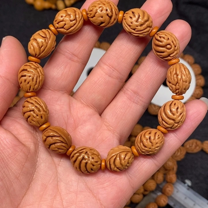 礼***来毛桃核野生籽桃枭精品串