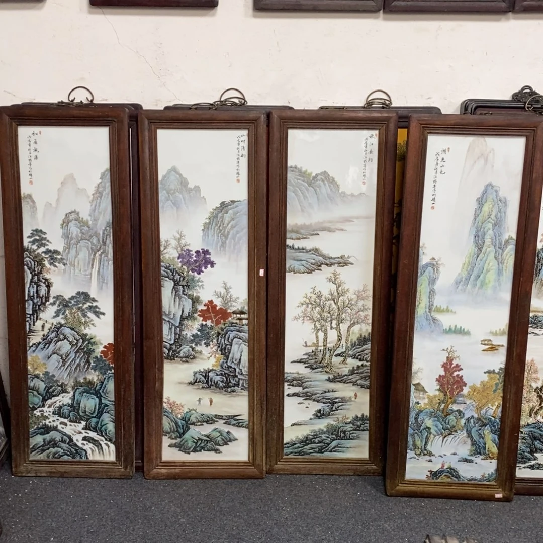 瓷1.2*40*4景德镇瓷板画柴窑烧制