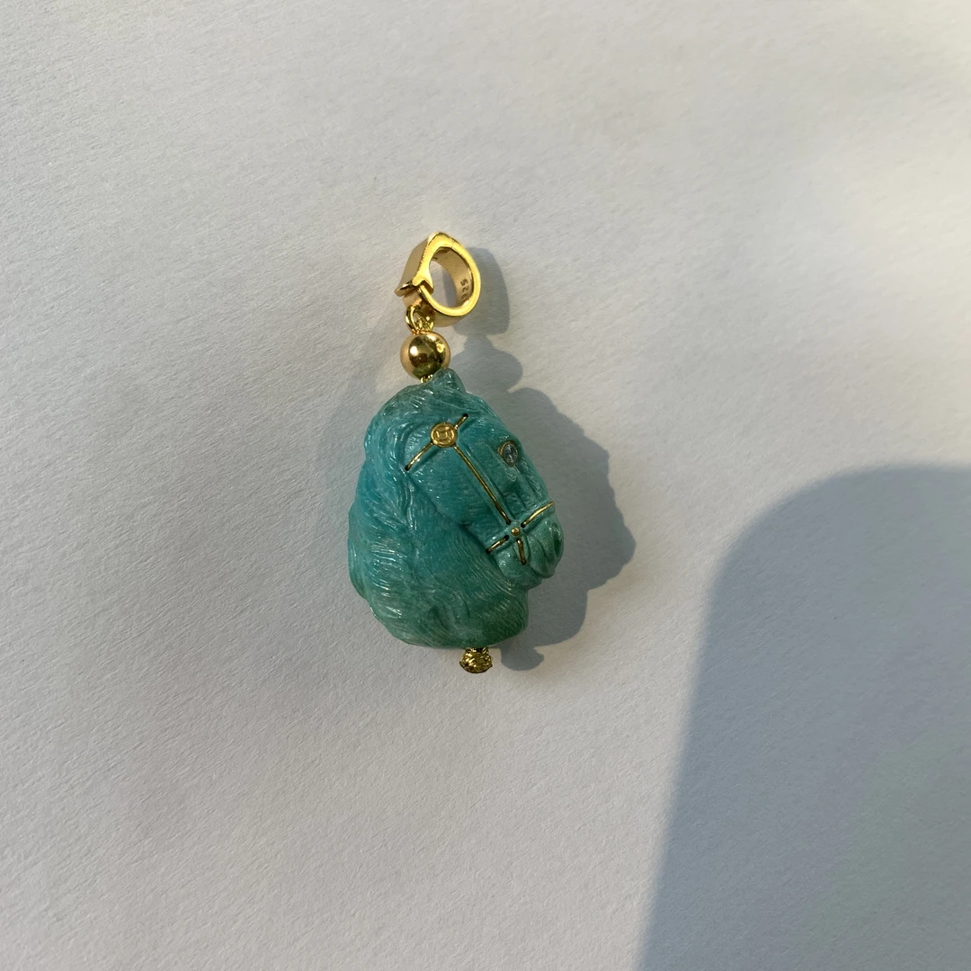 绿松石高瓷高品质精雕吊坠精品