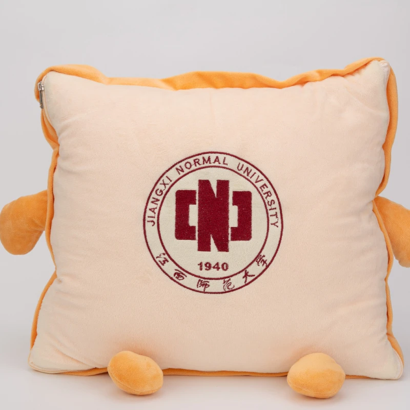 江西师大卡通抱枕+被二合一