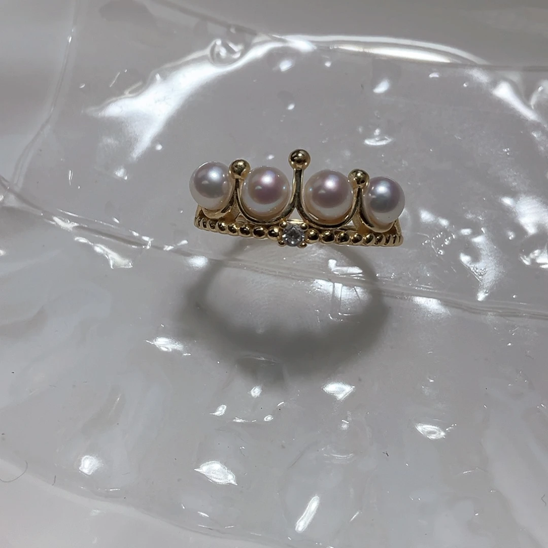 淡水珍珠戒指银S925镶嵌