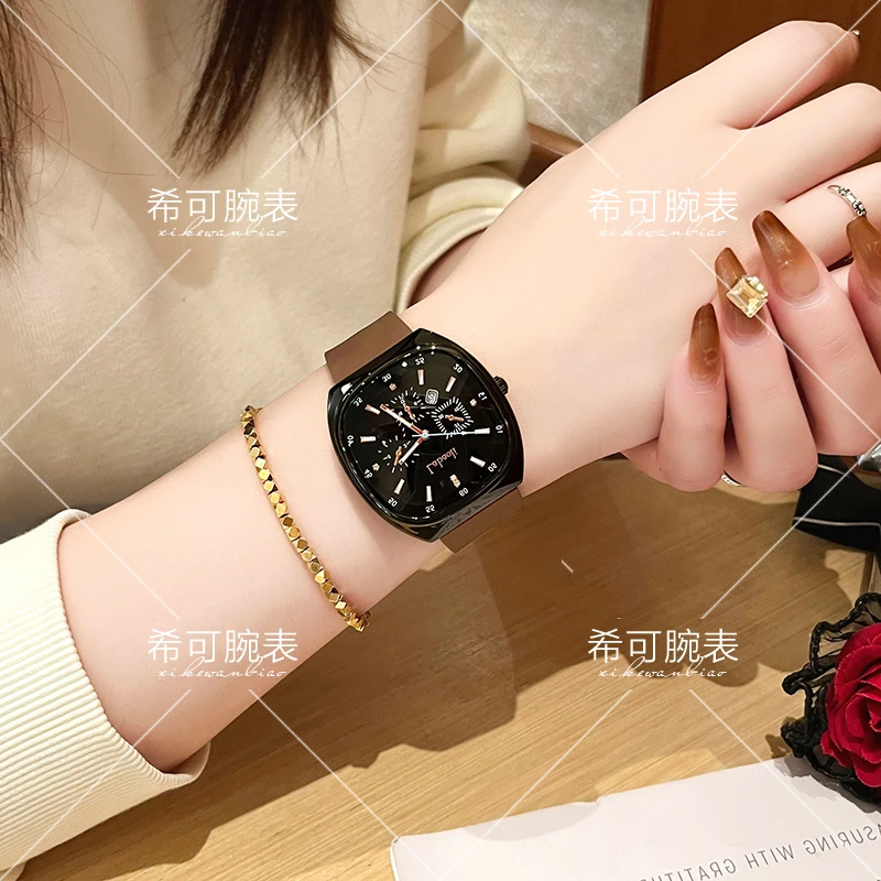 【高配升级版】爆款休闲时尚大气女士手表百搭男女同款日历腕表419