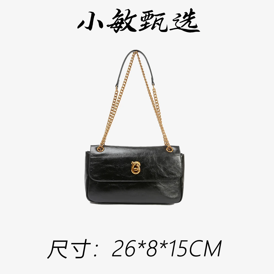 【小敏精选】渠道货SKL-Z8308-黑色简约大气新款女士手提包