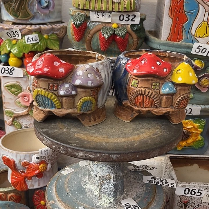 粗陶材质多肉花盆