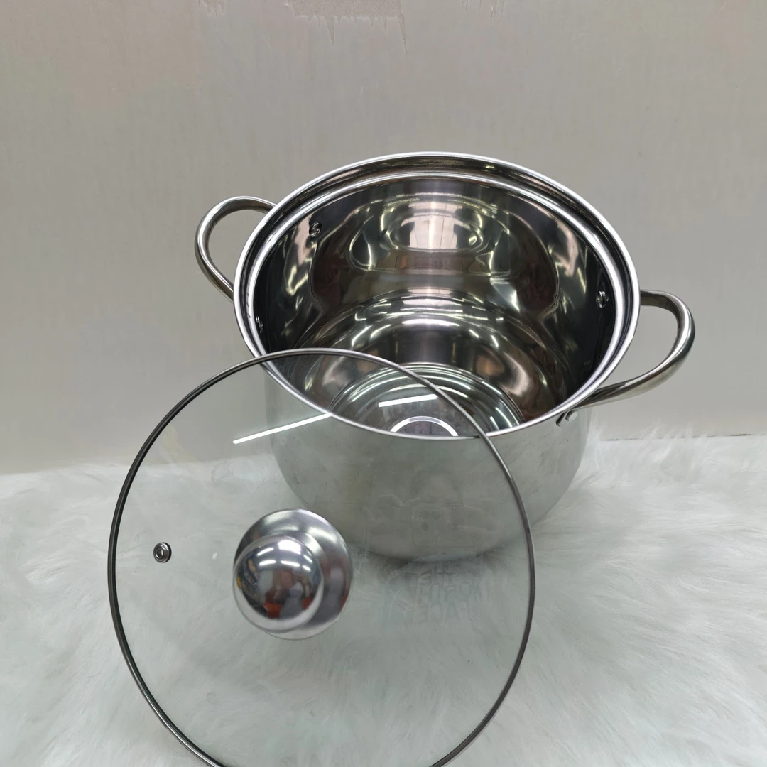 【外贸品质】24cm不锈钢煲汤大肚锅