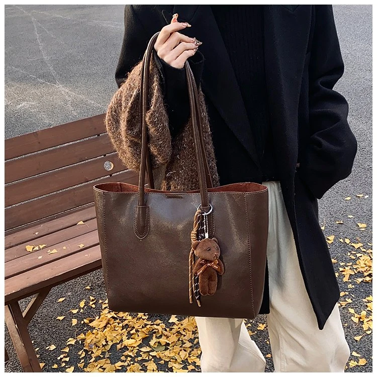 【长43高30宽9】新款高级感时尚百搭大容量单肩腋下包咖色1583