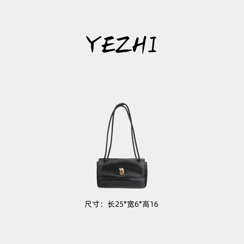 【高货系列】2025新款羊皮单肩斜挎包Y8922黑色