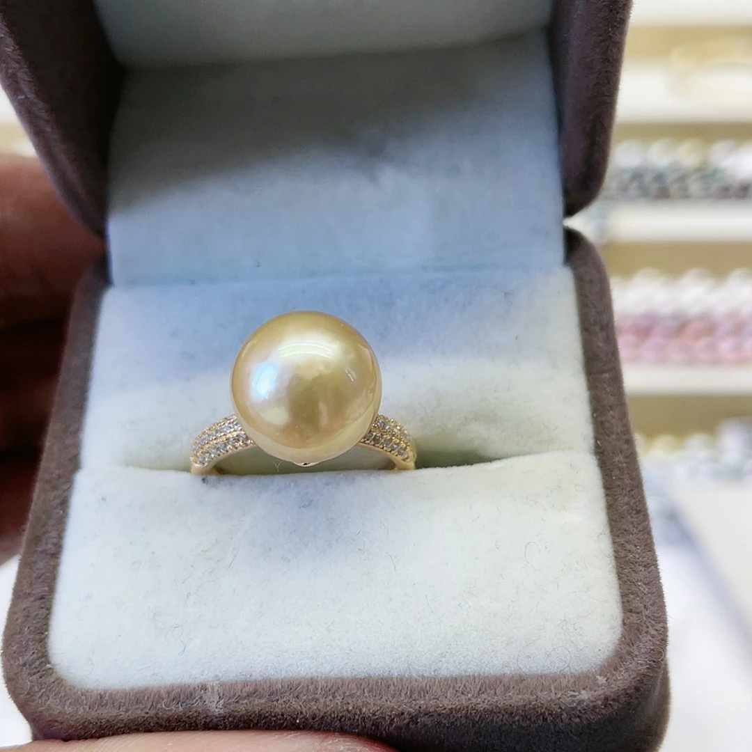 海水珍珠戒指银S925镶嵌