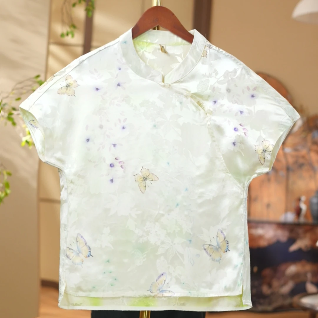 《松间明月-小衫》2025新中式国风提花女士百搭小衫