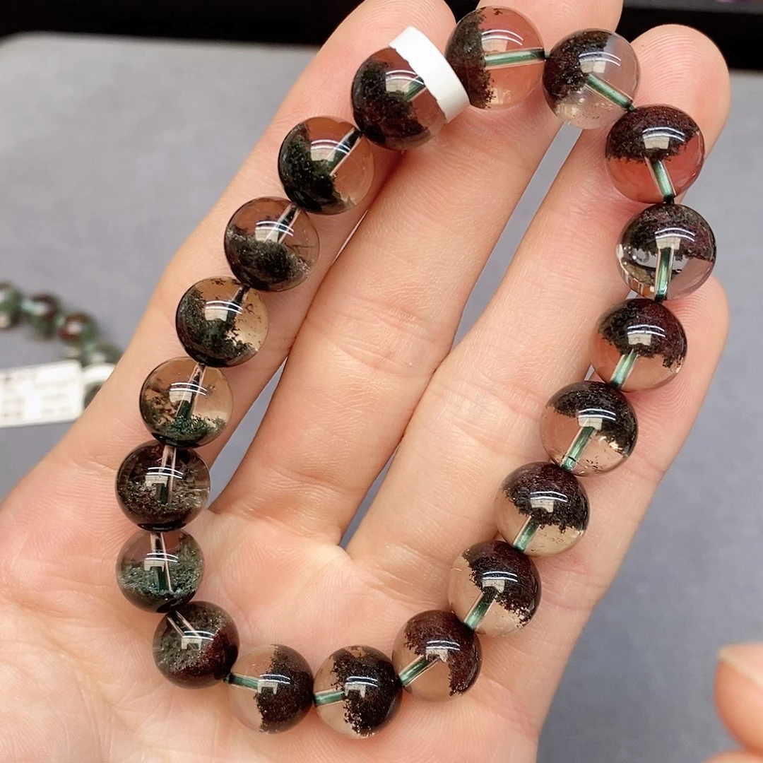 水晶手链未镶嵌8绿幽灵10mm