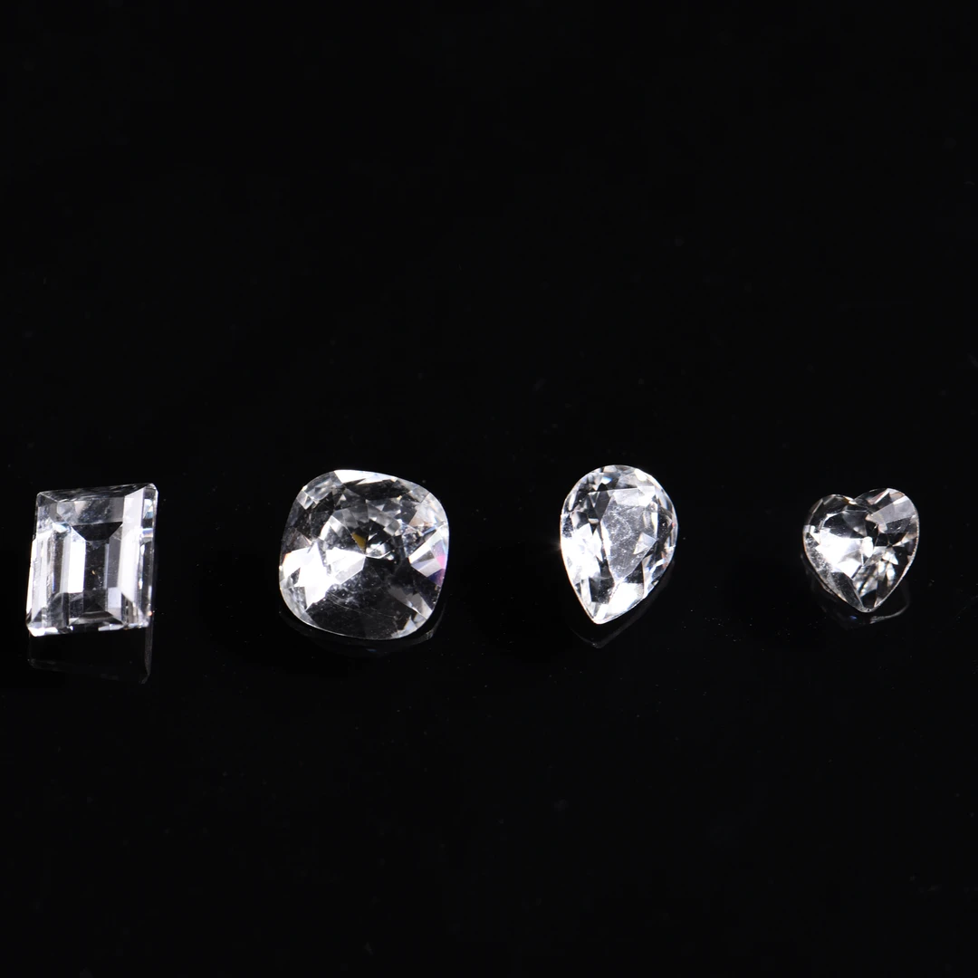 施华昇大冰糖美甲钻水晶水钻 4527方糖 001白色长方美甲饰品指甲