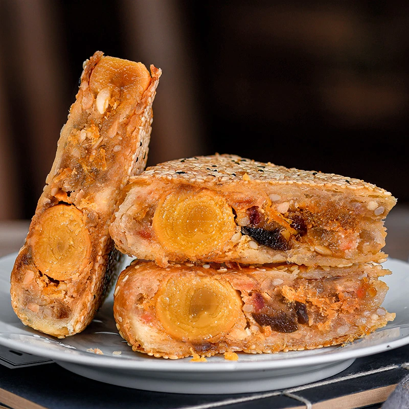 温州特产桥墩镇中秋大月饼手工鲜肉果仁蛋黄板栗仁网红月饼礼盒装