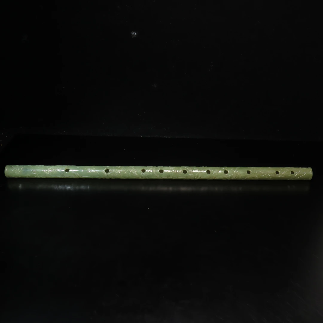 民国刻花玉笛/MZ036995/和田玉/民族文物