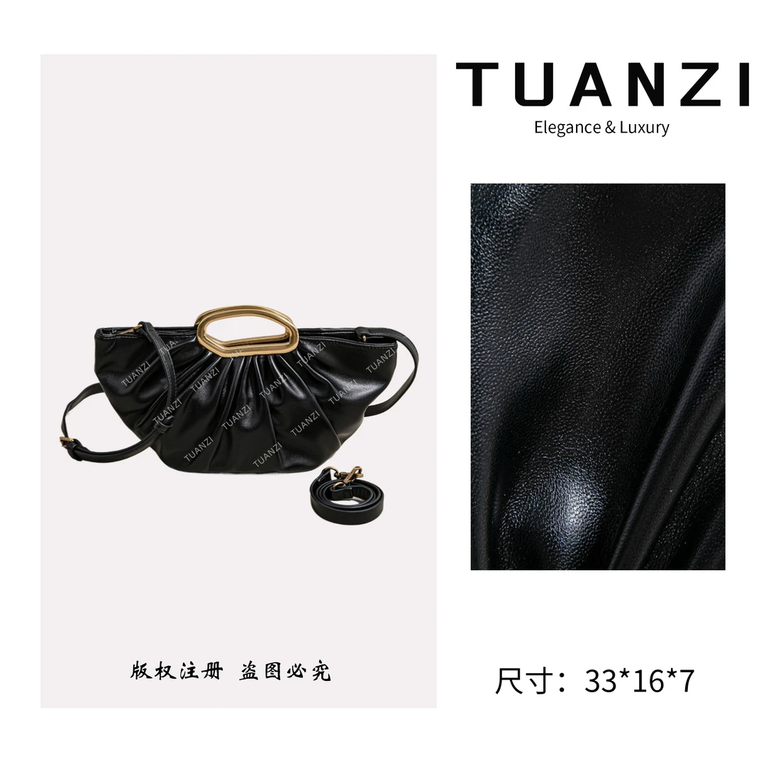 TUANZI『高端玩家』秋冬新款原创小众设计腋下包 SK-92975-黑色