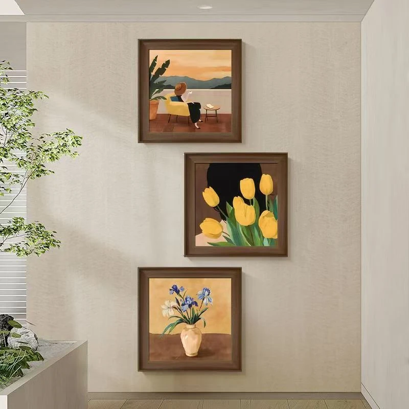 古风中法式风格风景花卉装饰画适合餐厅客厅玄关挂画SL002