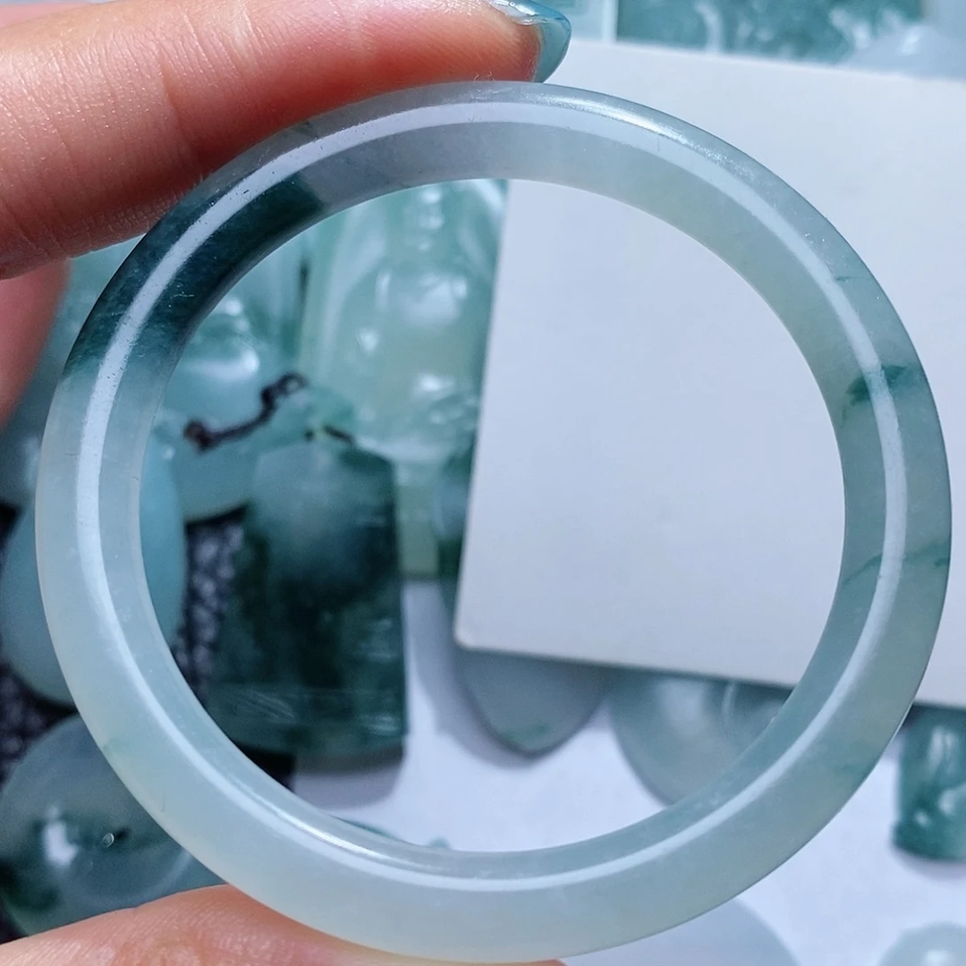 定制翡翠未镶嵌毛货付款后确认抛光