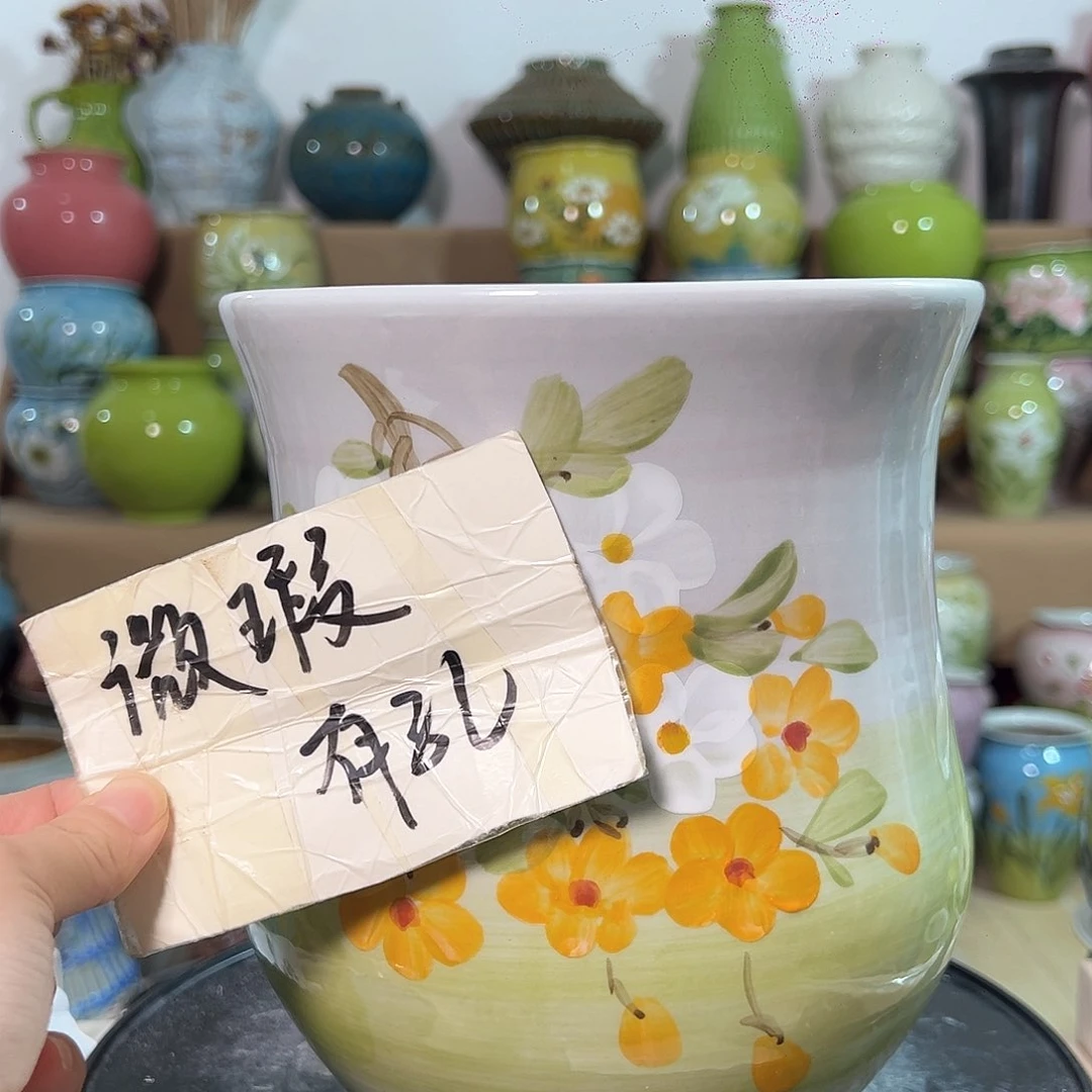 景德镇陶瓷花盆花器瑕258