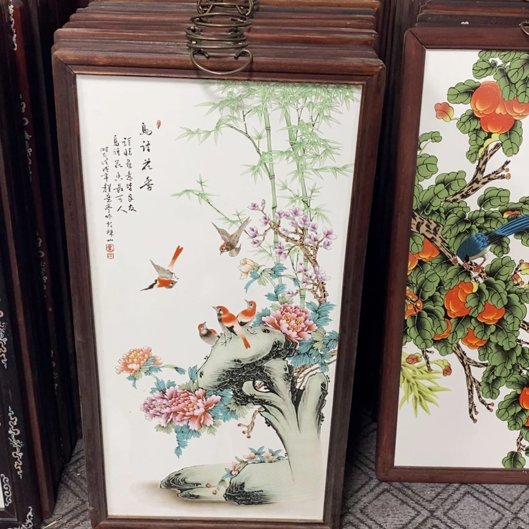 瓷片86*46 景德镇瓷板画柴窑烧制