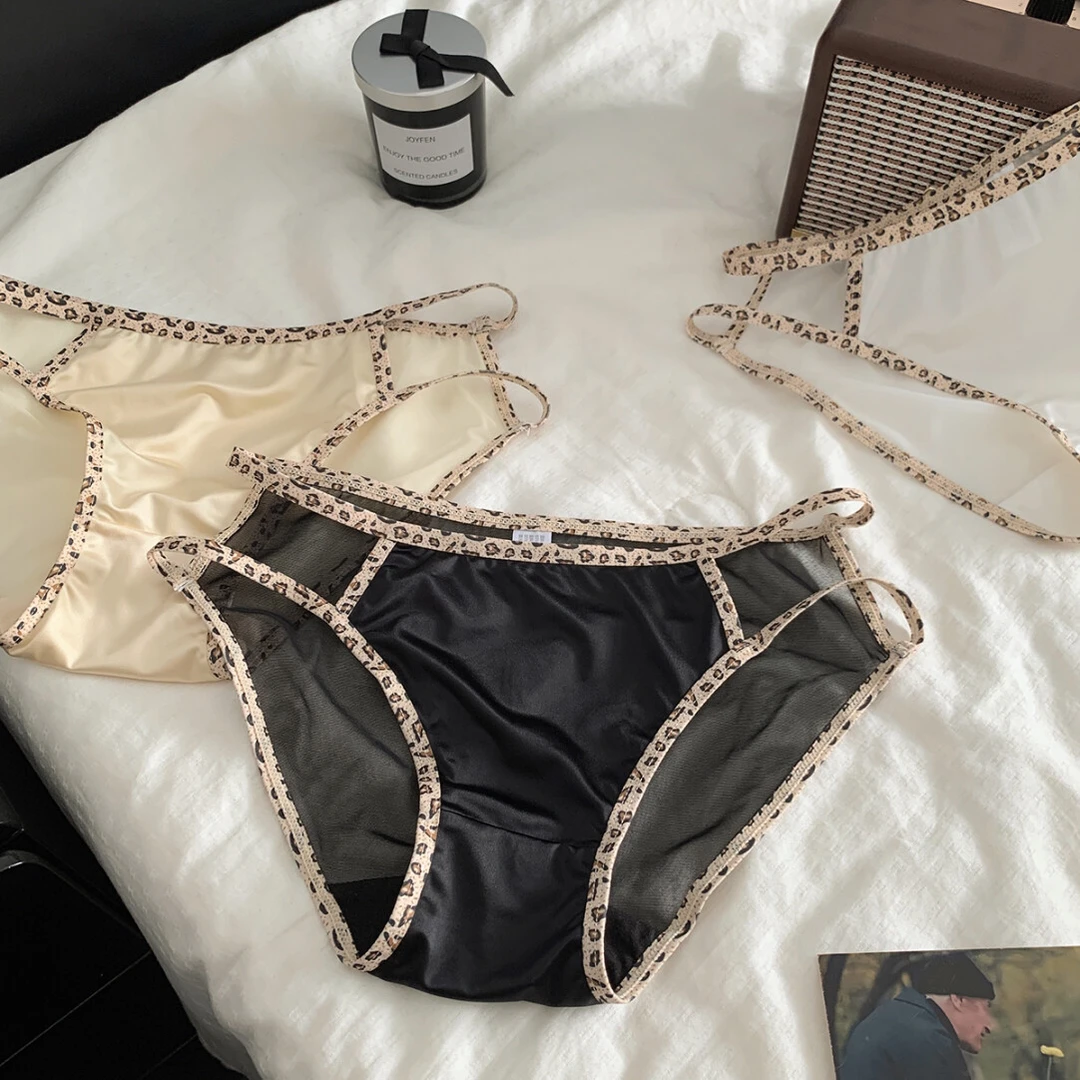 偷心奶豹 法式性感少女内裤低腰纯欲网纱透气三角裤