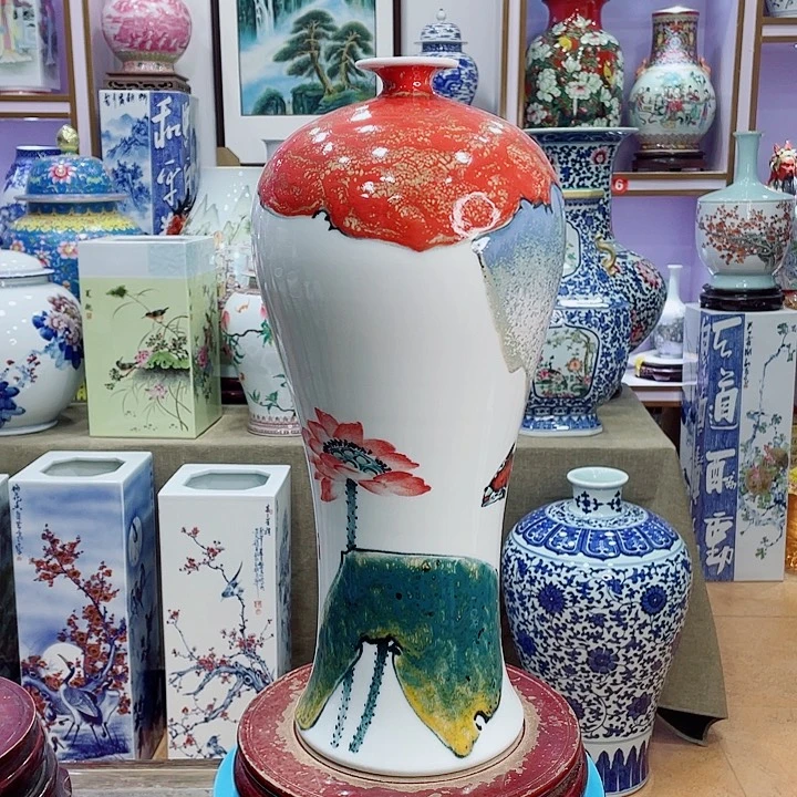花瓶全手工窑变美人瓶