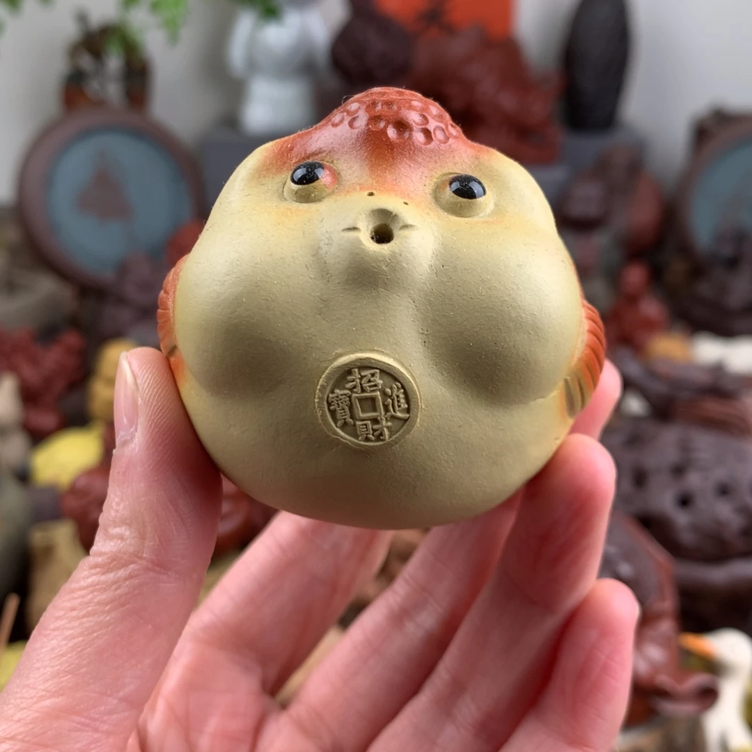 紫砂茶宠收***！鸿运当头金玉满堂大号