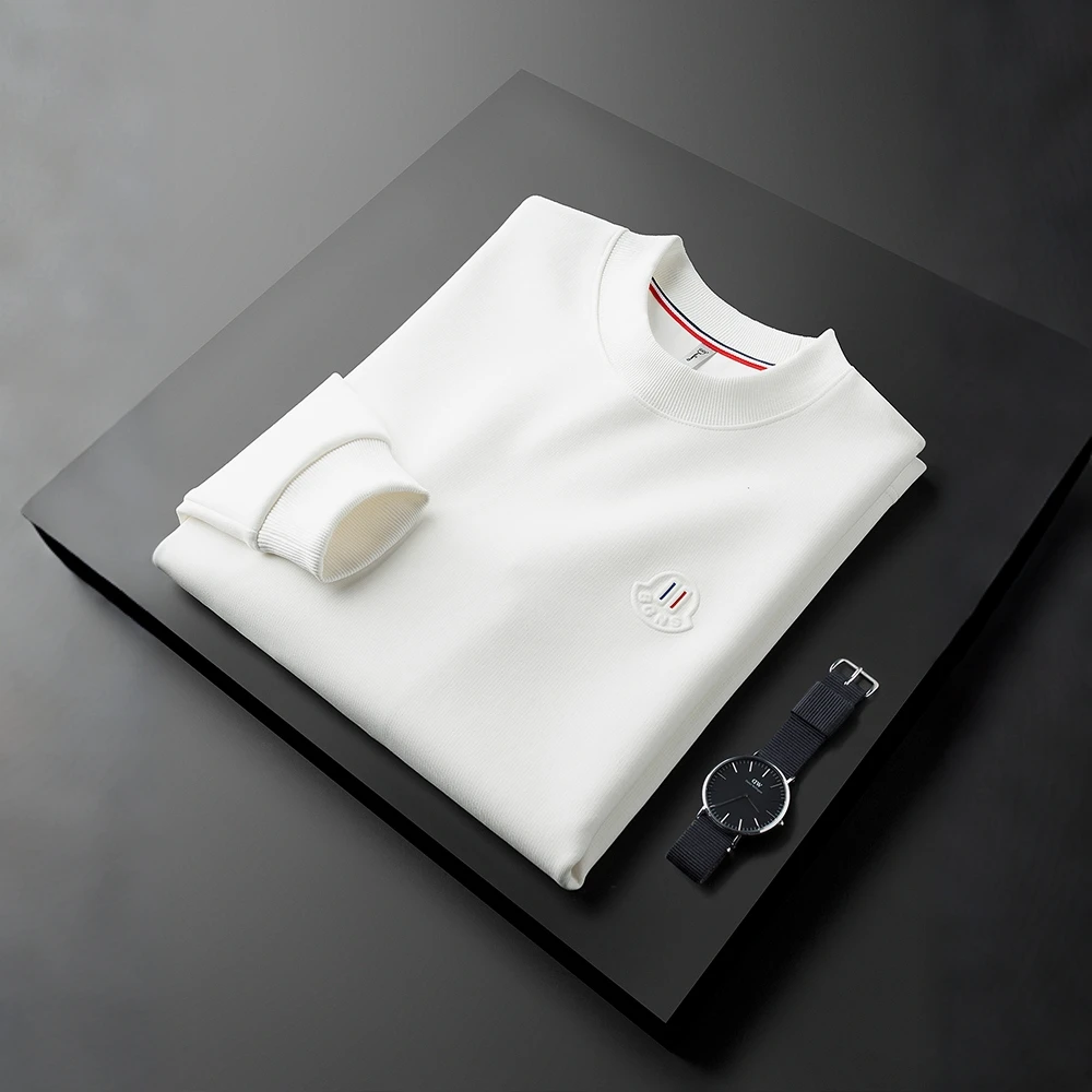 GUNEBOLURWA秋冬不起球长袖印花圆领秋季卫衣宽松休闲百搭男士