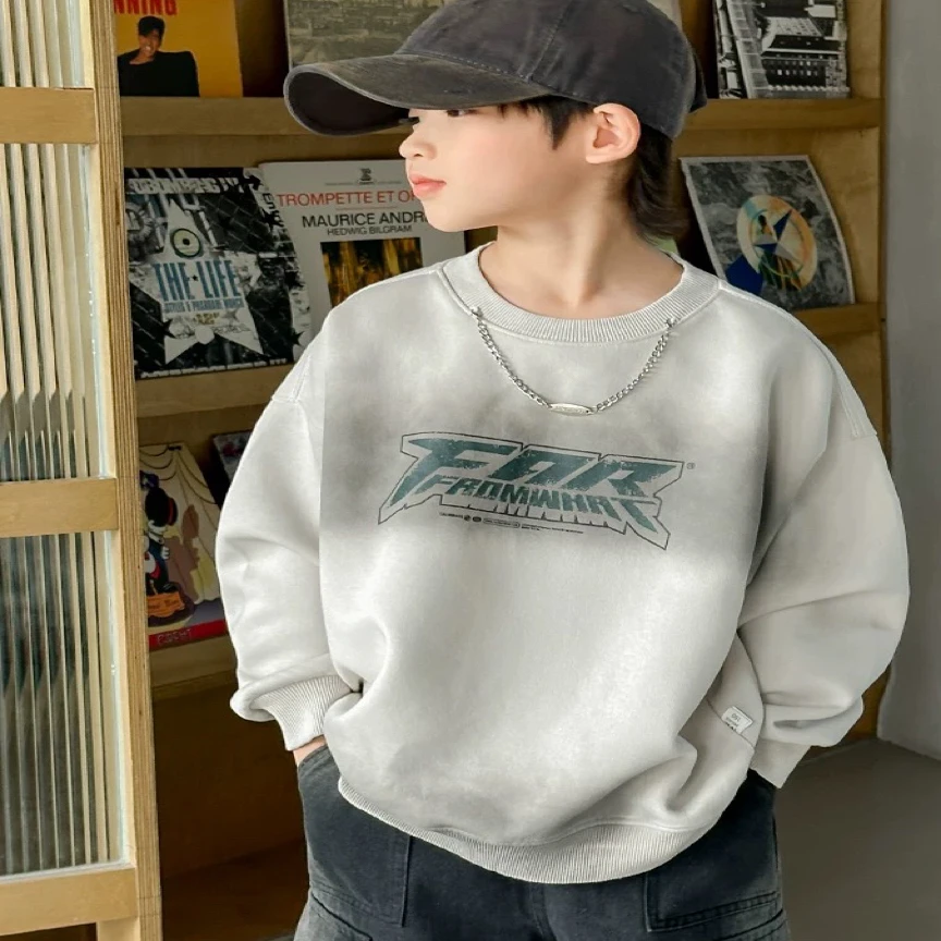 秋季新中大童男童女童帅气休闲运动百搭卫衣卫裤套装儿童秋季套装