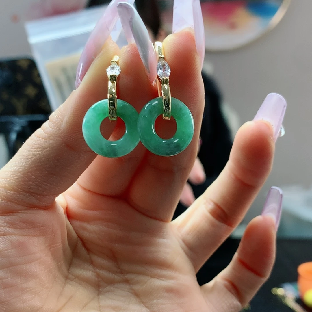 【闪购商品】翡翠耳饰未镶嵌，