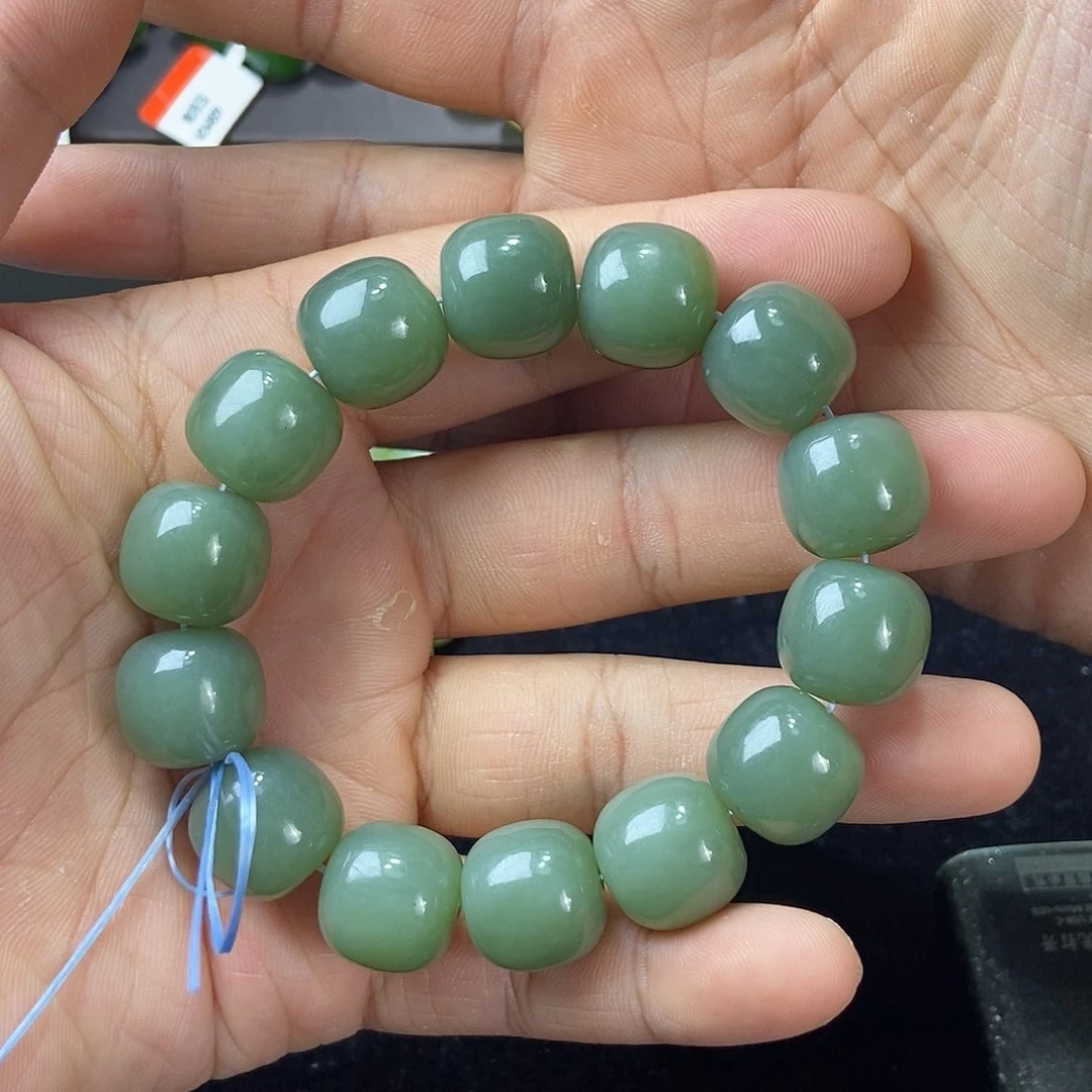 手串未镶嵌和田玉纯天然卡16新疆且末料且末蓝多样性发一