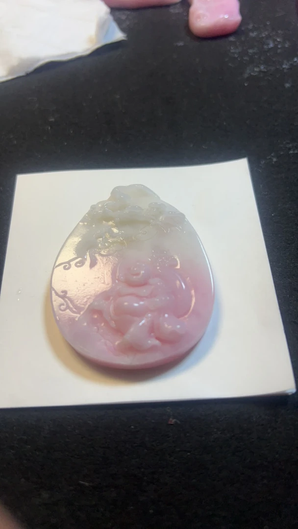 定制款独山玉芙蓉粉佛牌