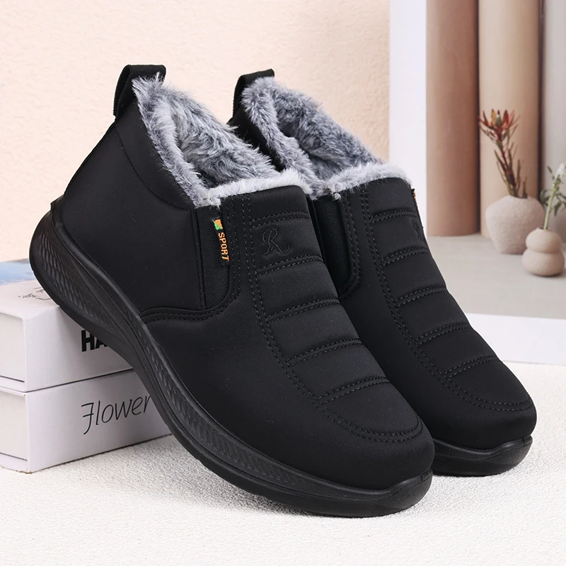 老北京布鞋妈妈鞋冬季棉鞋老太太加绒防滑保暖老人中老年女鞋