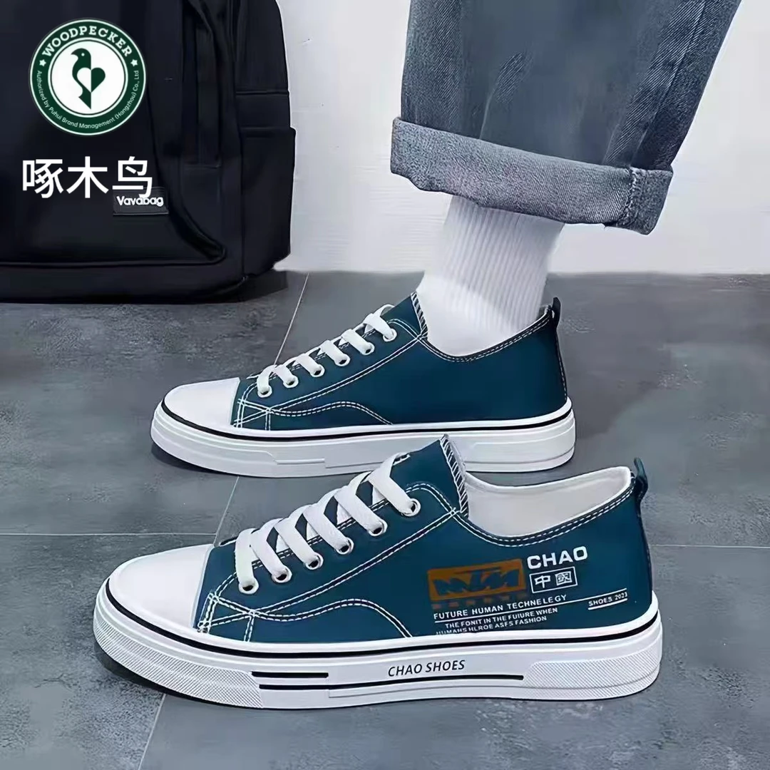 啄木鸟男鞋韩版2025新款百搭运动休闲薄款男士板鞋耐磨透气帆布鞋