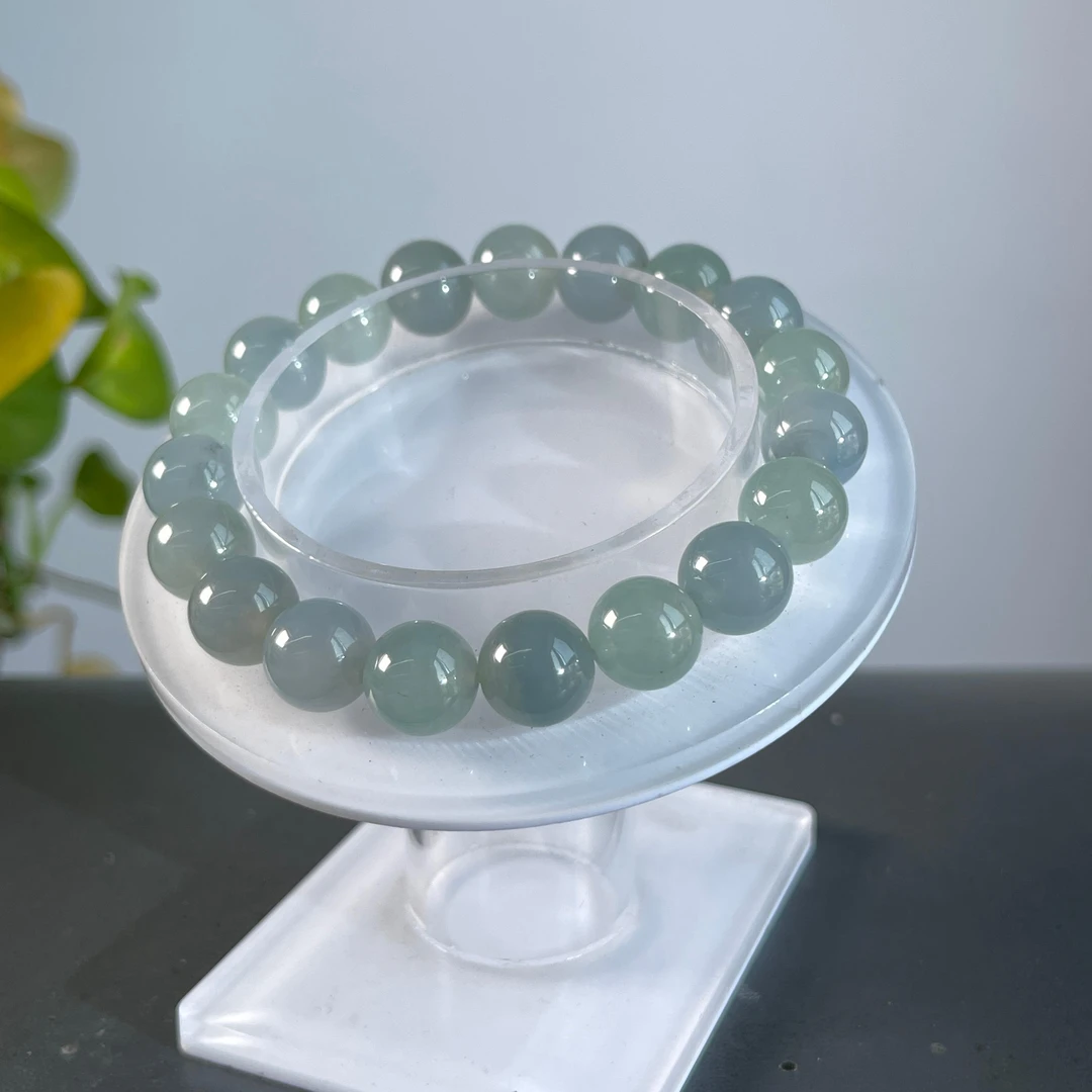 JXA04-139   天然缅甸翡翠A货  翡翠手串