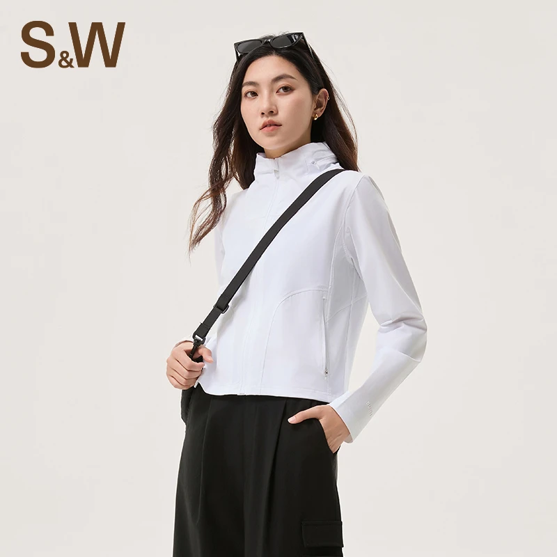 SW速惟夏季防晒衣女休闲透气显瘦收腰防紫外线外穿潮流运动服1295