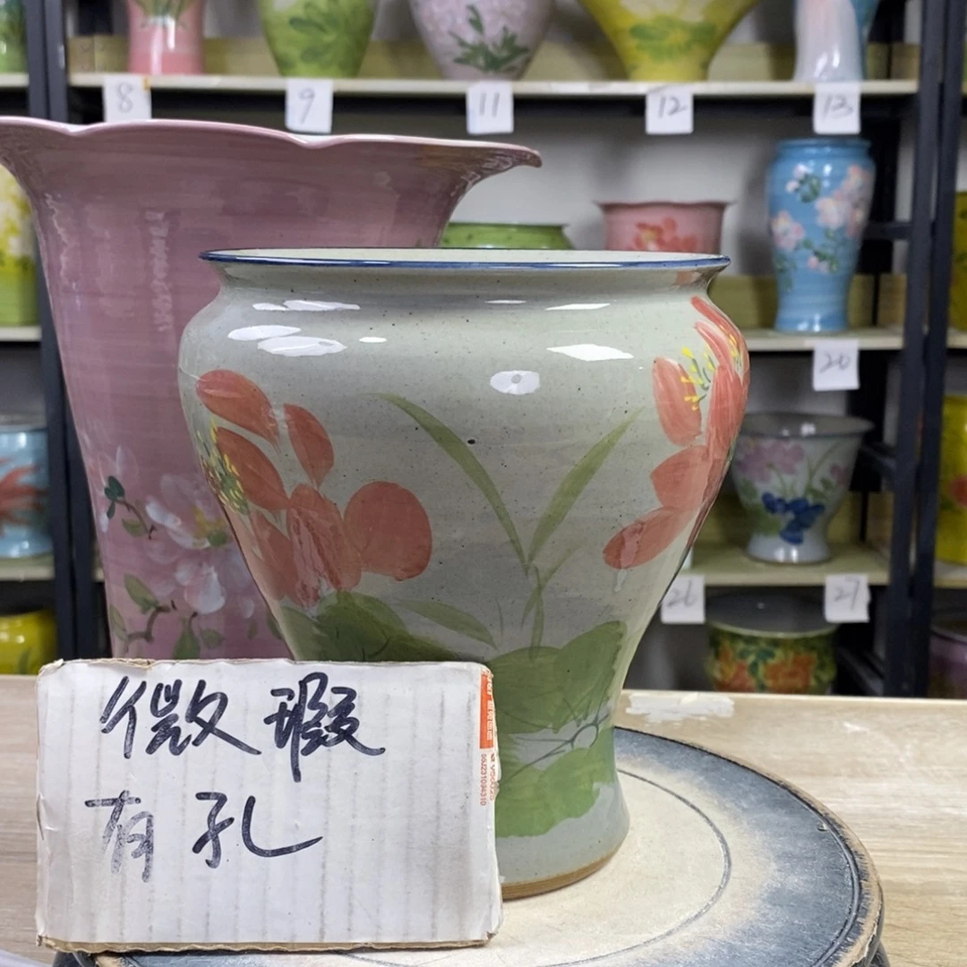 景德镇手工手绘陶瓷花盆