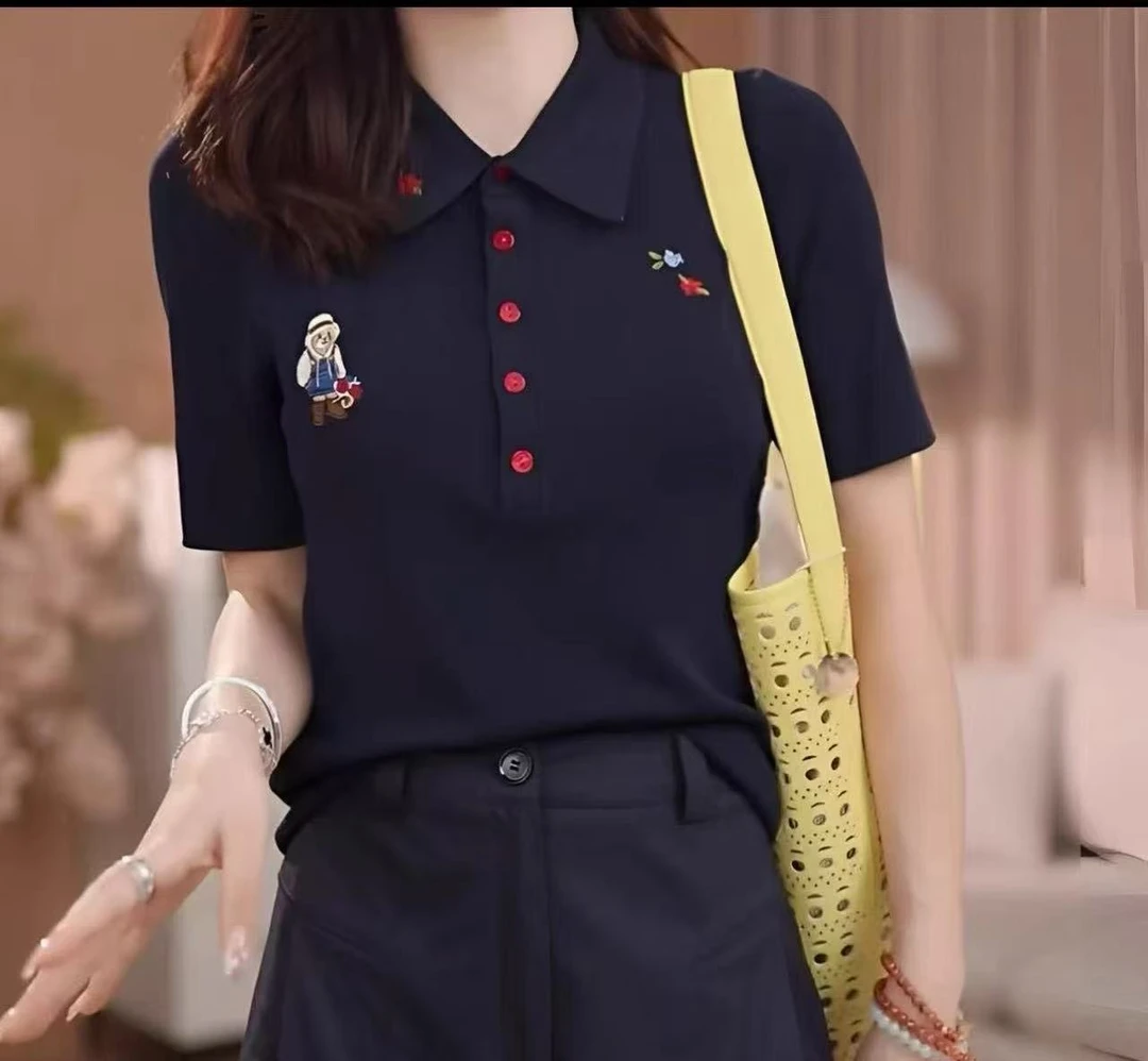 夏季新款设计感翻领 POLO衫-1208